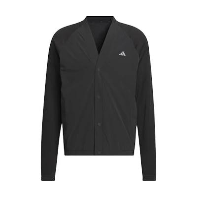 adidas Ultimate 365 Tour Black V-Neck Windproof Warm Cardigan Jacket IV7196