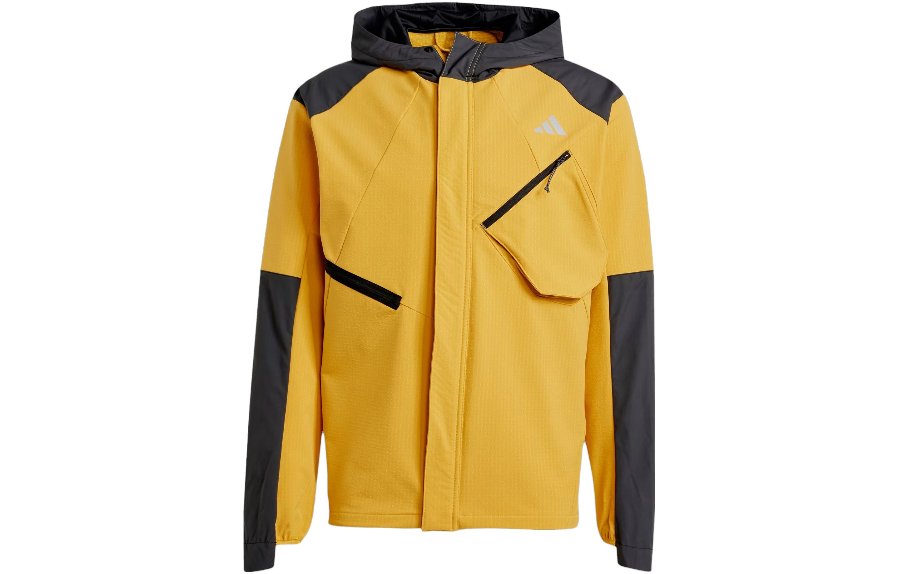 adidas Ultimate Running ColdRdy Jacket Yellow Hooded Outerwear IL1968