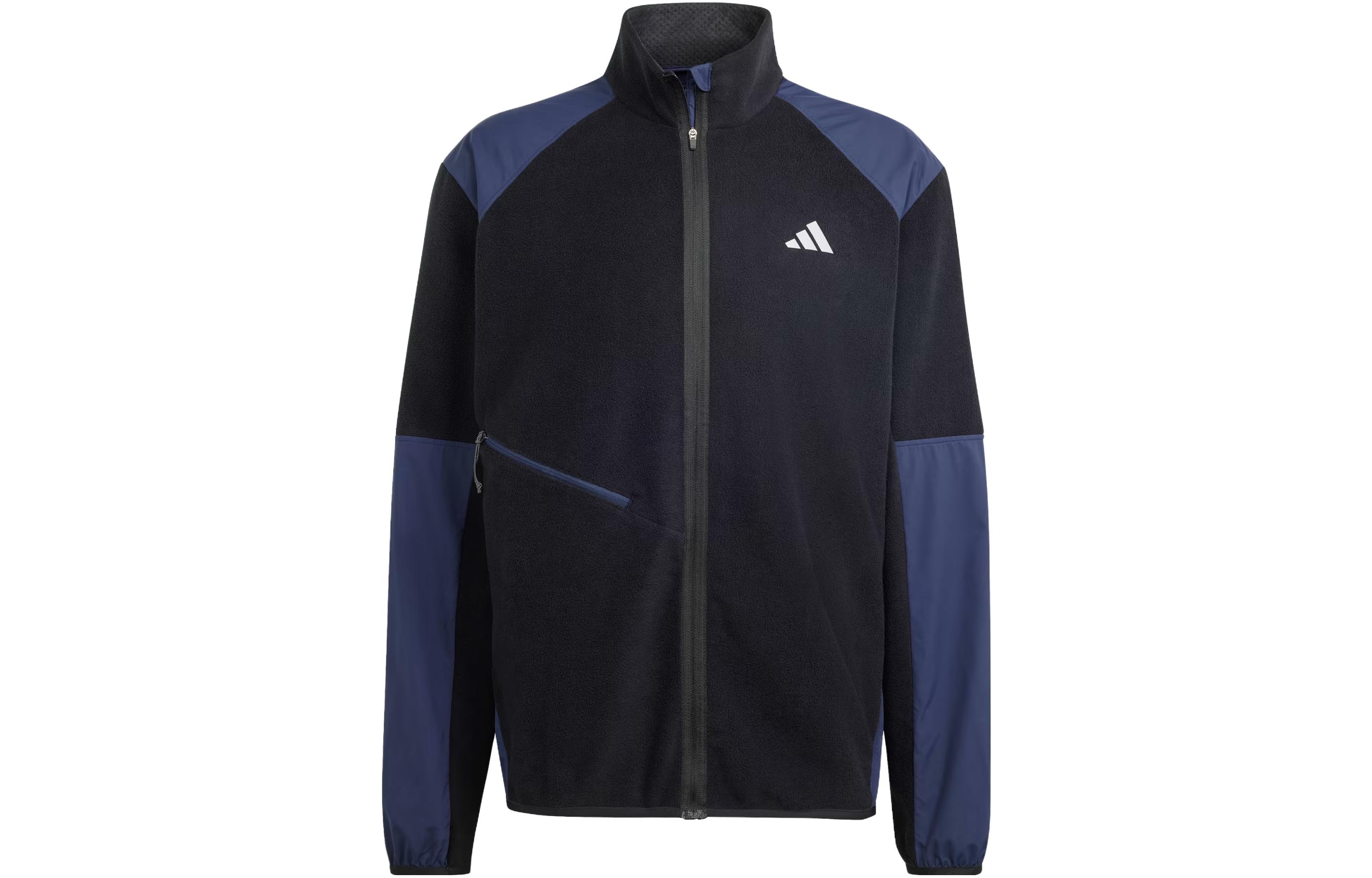 adidas Ultimate Running Jacket Blue/Black Retro Stand Collar Outerwear IL1971