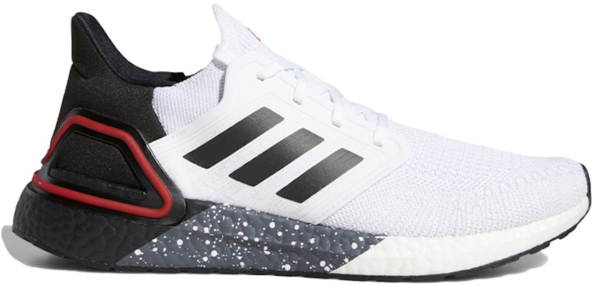 adidas Ultra Boost 20 'White Black Red' H67837 Order adidas Ultra Boost 20 'White Black Red' H67837