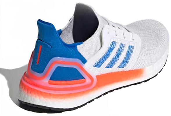 adidas UltraBoost 20 'White Glory Blue Solar Red' EG0708 Lookbook adidas UltraBoost 20 'White Glory Blue Solar Red' EG0708