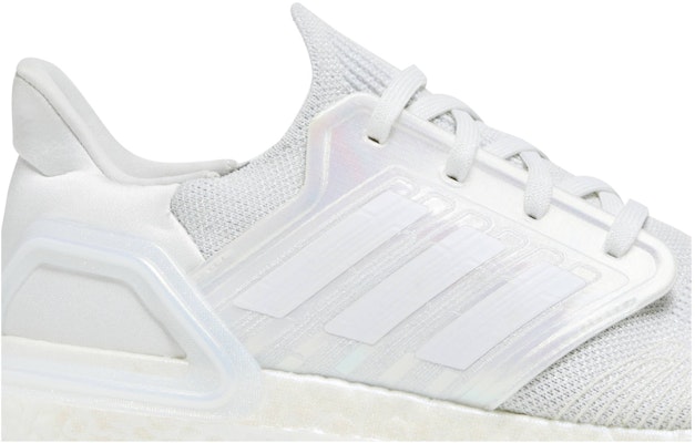 Adidas Ultra Boost 20 Men's Sizes Iridescent White Running Shoes NEW $180  FW8721