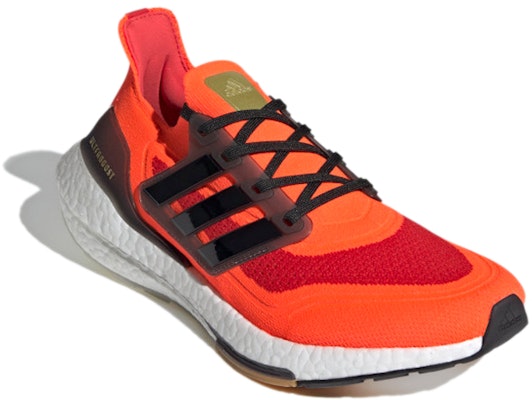 adidas Ultraboost 21 'Solar Red Black' FZ1924 Lookbook adidas Ultraboost 21 'Solar Red Black' FZ1924