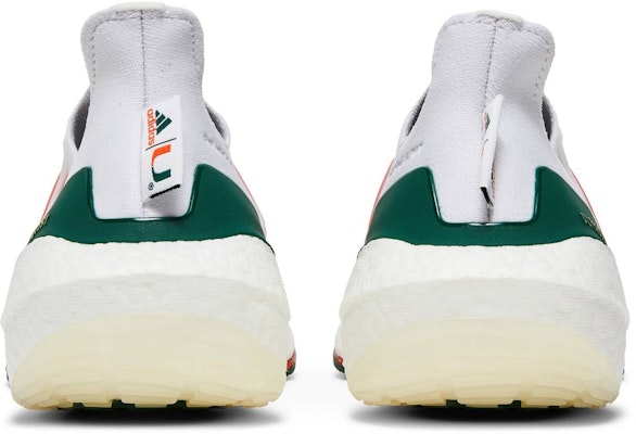 adidas UltraBoost 21 'NCAA Pack - Miami' GX7966 Details for adidas UltraBoost 21 'NCAA Pack - Miami' GX7966