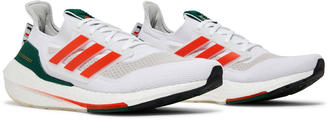 adidas UltraBoost 21 'NCAA Pack - Miami' GX7966 Cheap adidas UltraBoost 21 'NCAA Pack - Miami' GX7966