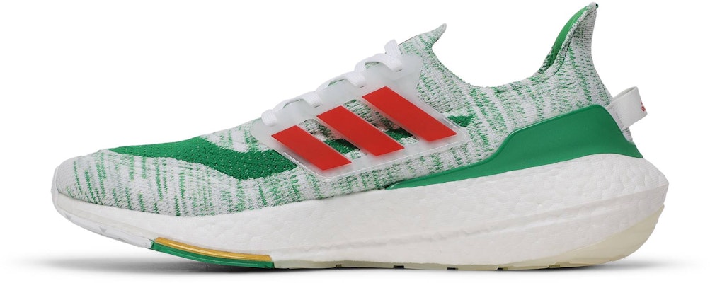 adidas UltraBoost 21 'White Green' GZ7122 Lookbook adidas UltraBoost 21 'White Green' GZ7122
