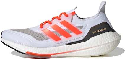 adidas UltraBoost 21 'White Solar Red' FZ1925 adidas UltraBoost 21 'White Solar Red' FZ1925