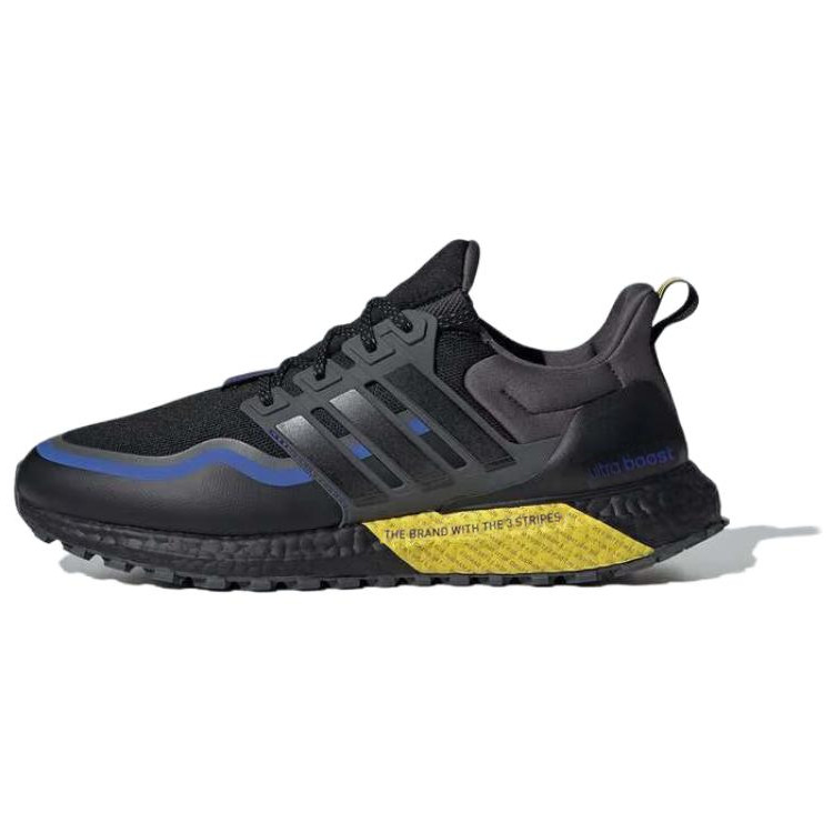 adidas Ultraboost 21 Black Yellow Comfortable Running Shoes JQ4772