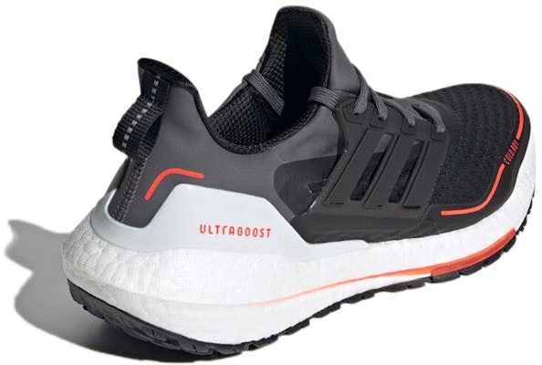 adidas UltraBoost 21 Cold.RDY 'Grey Solar Red' GV7122 Shop adidas UltraBoost 21 Cold.RDY 'Grey Solar Red' GV7122
