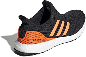 Shop adidas Ultra Boost SOLAR ORANGE 織物 低筒運動跑步鞋 黑橘色