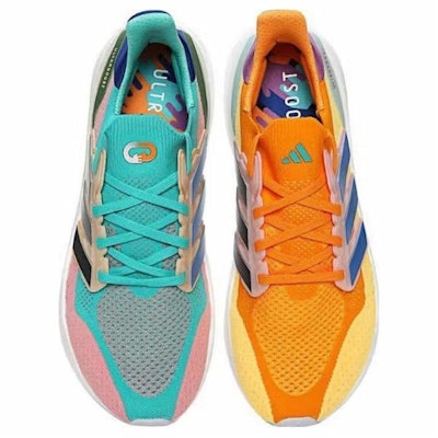adidas UltraBoost 5 'Crew Orange Semi Flash Aqua' Pria Wanita Sepatu IF1484 Lookbook adidas UltraBoost 5 'Crew Orange Semi Flash Aqua' Pria Wanita Sepatu IF1484