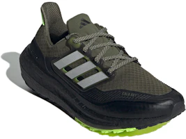 Shop adidas Ultraboost Light 舒適透氣 緩震防滑 低筒 跑步鞋 男款 橄欖綠