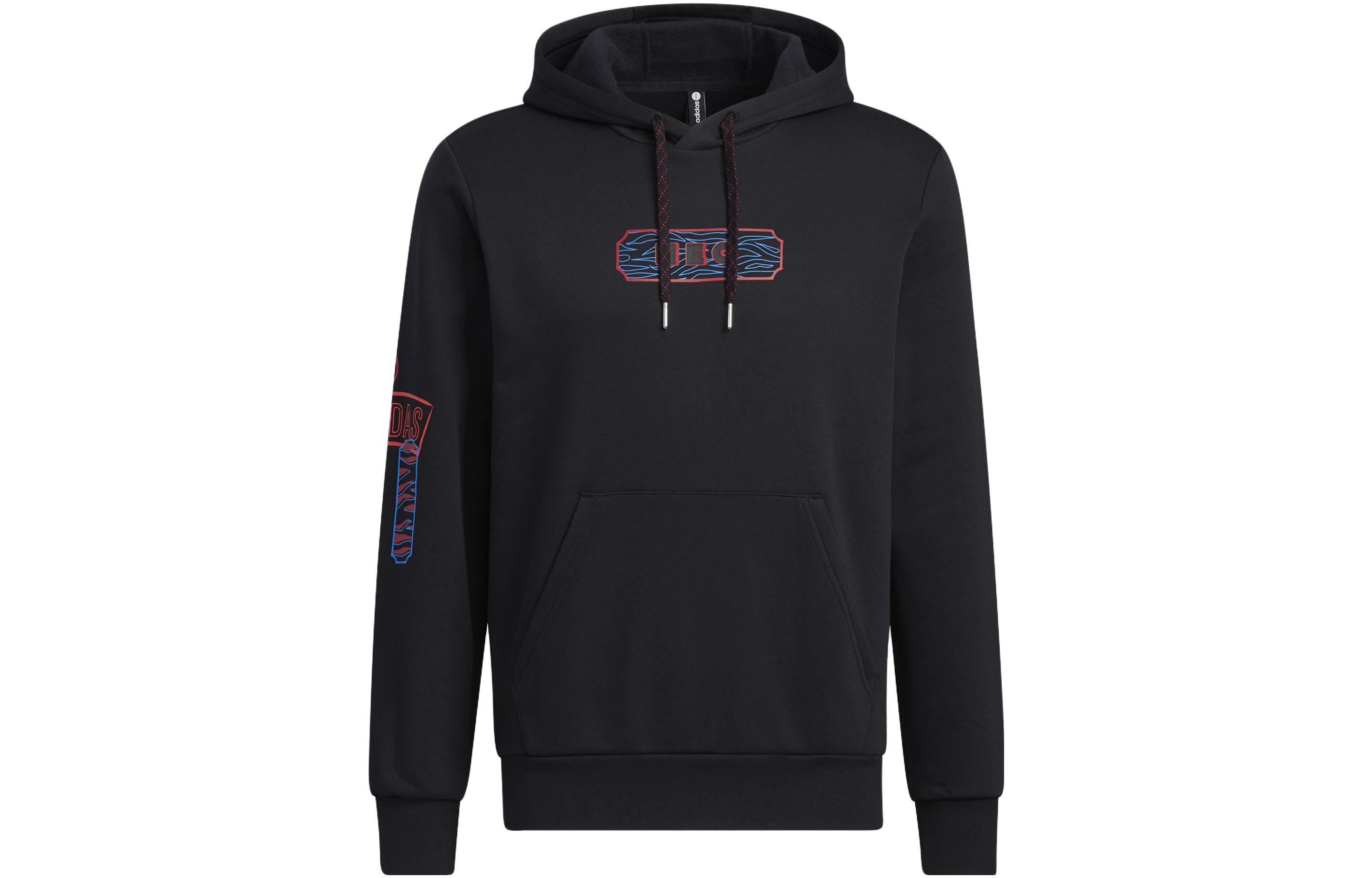 adidas Unisex Black Hoodie Casual Long Sleeve Sweatshirt HC9692