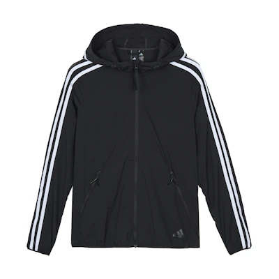adidas Unisex Black Hoodie Loose Fit Casual Jacket Long Sleeve FT2888