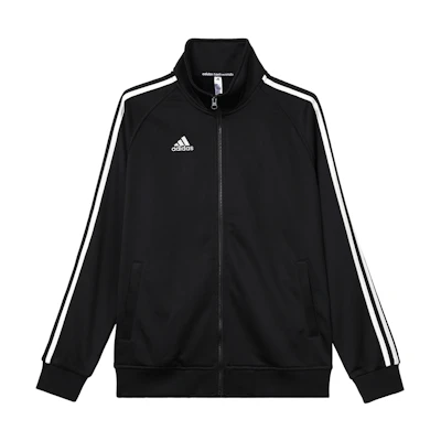 adidas Unisex Black Waterproof Jacket with Striped Design and Stand Collar TR30J2-CBW
