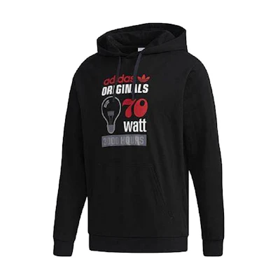 adidas Unisex Casual Pullover Hoodie Black FT5846