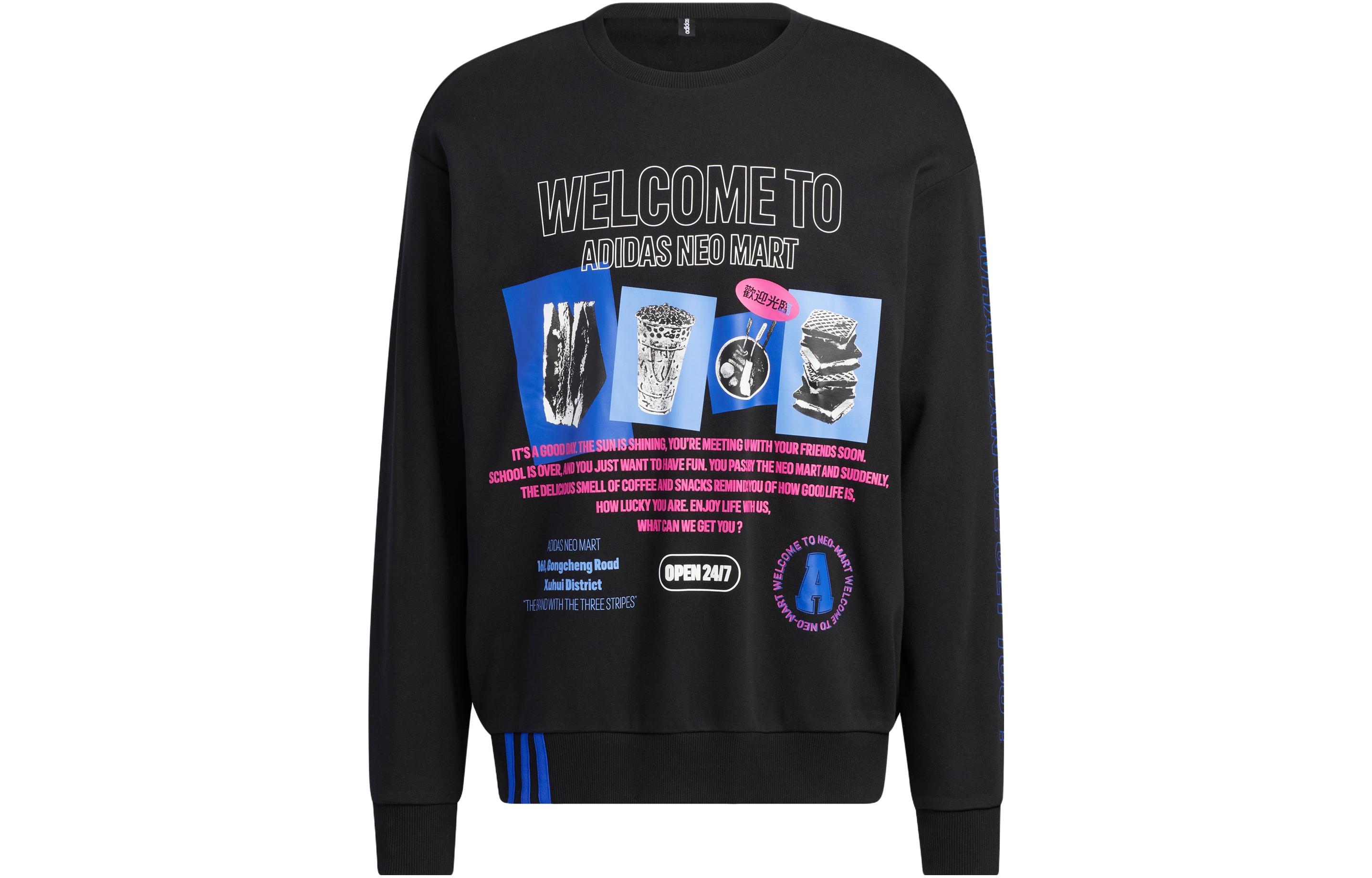 adidas Unisex Crewneck Sports Sweatshirt Long Sleeve Black IA5334