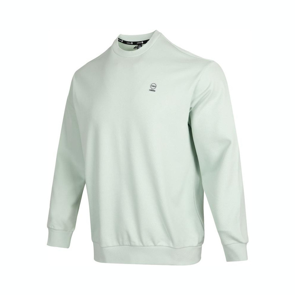 adidas Unisex Logo Print Crewneck Sweatshirt Linen Green HN6641
