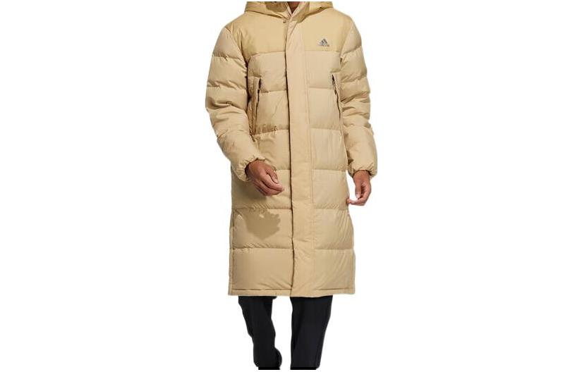 adidas Unisex Long-Sleeve Hooded Jacket Yellow with Logo Print HZ2599 圖 2