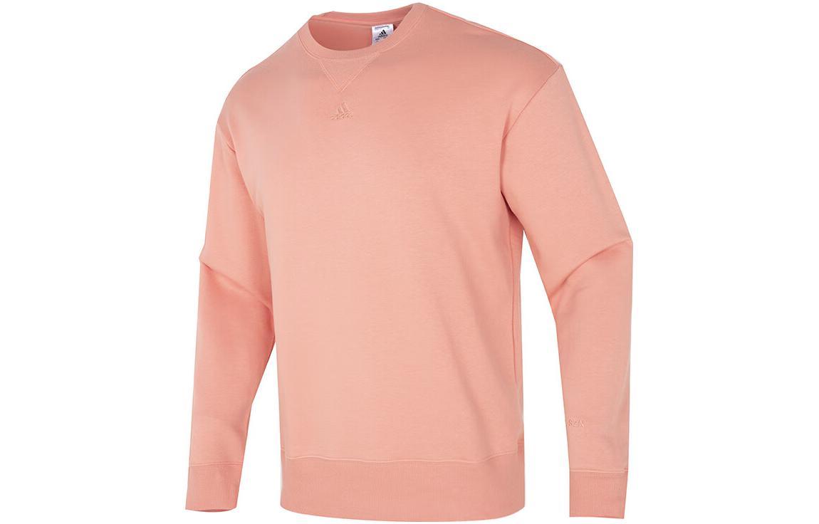 adidas Unisex Loose Fit Crewneck Pullover Sweatshirt Pink IN9471