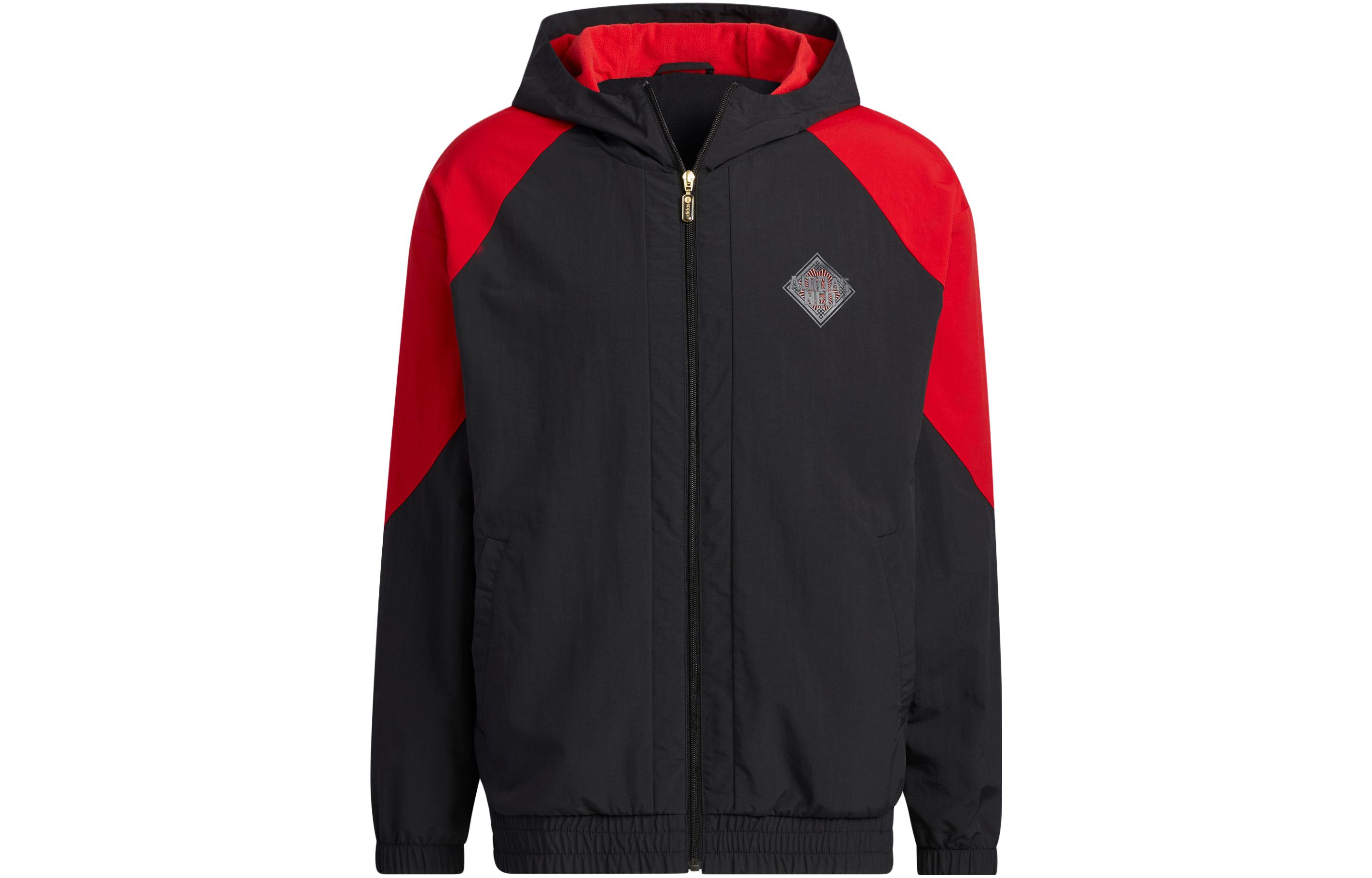 adidas Unisex Loose Fit Zip Hoodie Jacket Black IQ1578