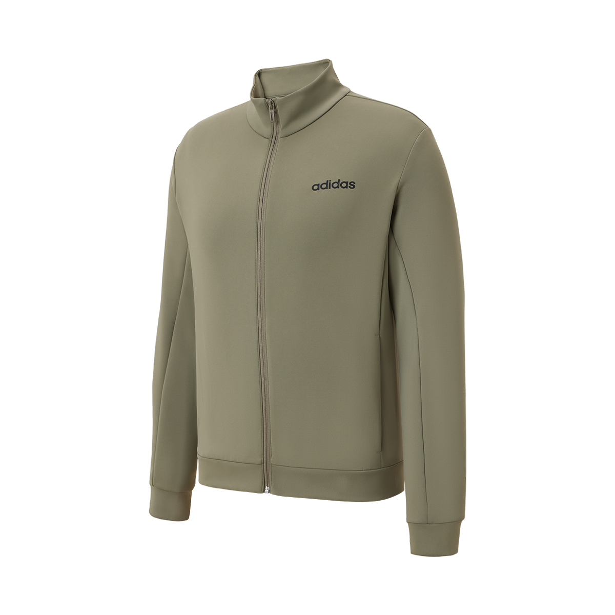 adidas Unisex Olive Green Stylish Comfort High-Collar Jacket JL9535