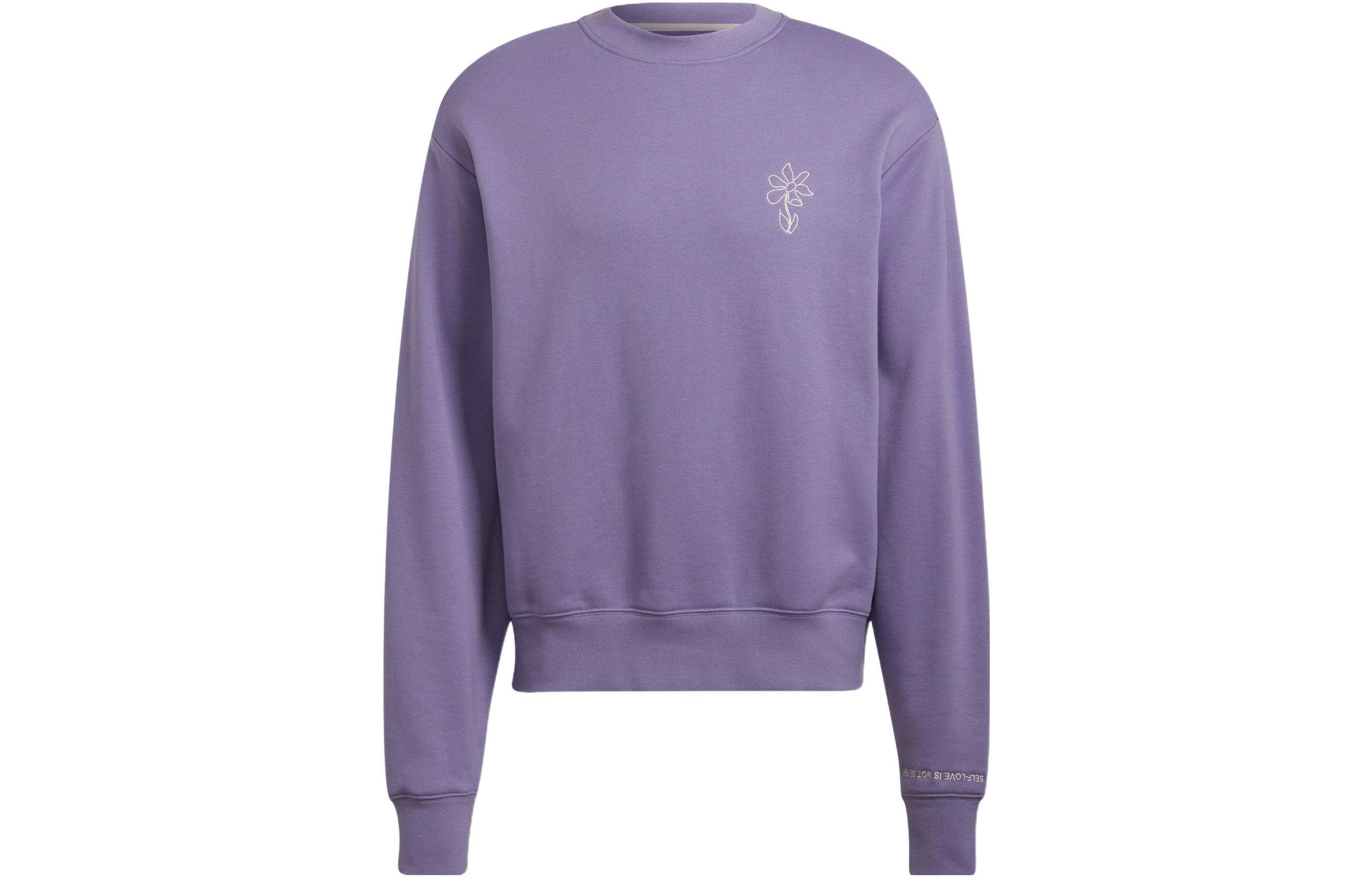 adidas Unisex Purple Crewneck Pullover Casual Sweatshirt HI6016