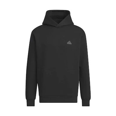 adidas Unisex Solid Black Hoodie Long Sleeve Sports Casual Pullover JE8631
