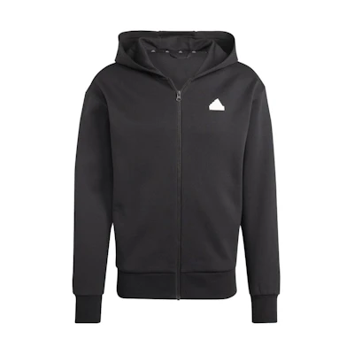 adidas Unisex Solid Black Zip-Up Hoodie Jacket Japan Edition IB4937-JAPAN