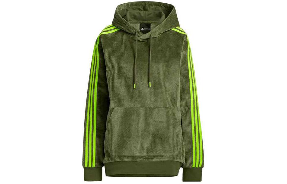 adidas Unisex Solid Color Green Hoodie Long Sleeve HC6016