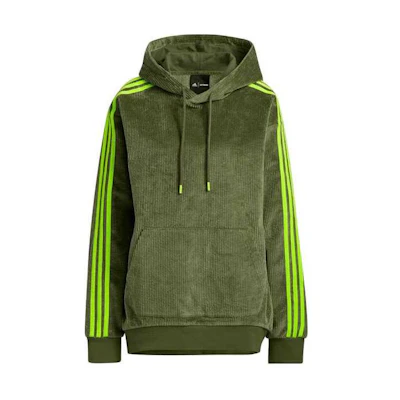 adidas Unisex Solid Color Green Hoodie Long Sleeve HC6016