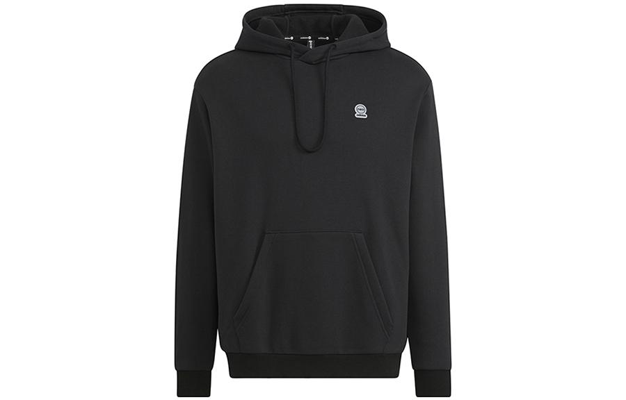 adidas Unisex Solid Logo Hoodie Black HN8747