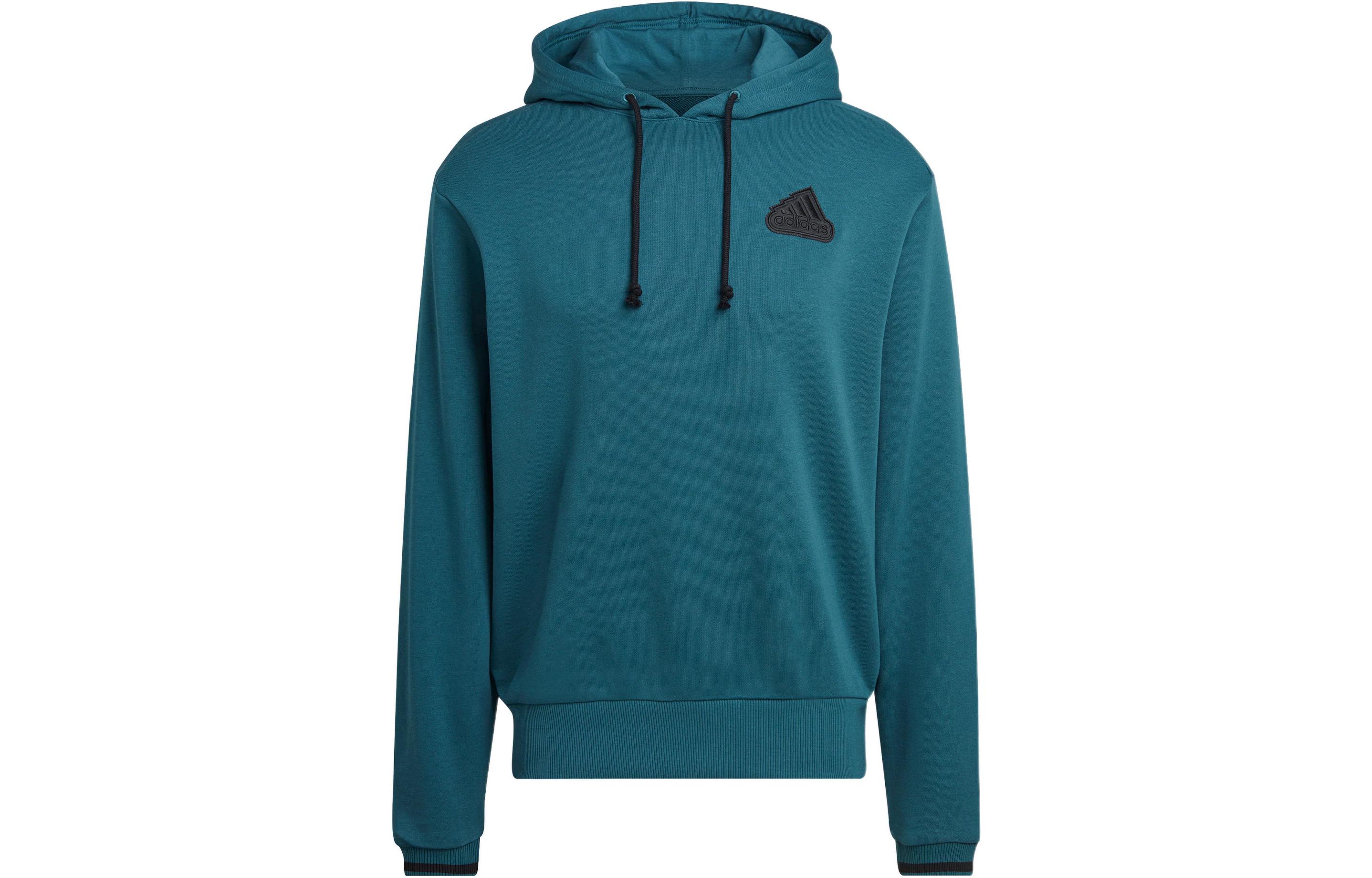 adidas Unisex U Hoodie Pullover Logo Patch Sweatshirt Dark Green HY5520