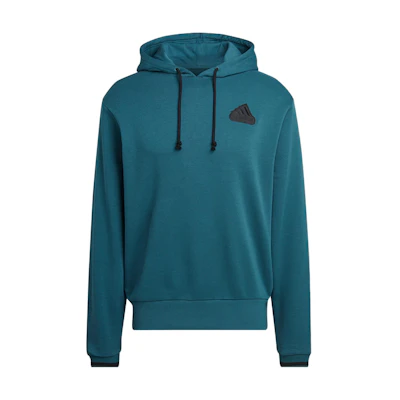 adidas Unisex U Hoodie Pullover Logo Patch Sweatshirt Dark Green HY5520