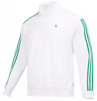 adidas Unisex White-Green Striped Half-Zip Pullover Sweatshirt for Running IK5432 adidas Unisex White-Green Striped Half-Zip Pullover Sweatshirt for Running IK5432