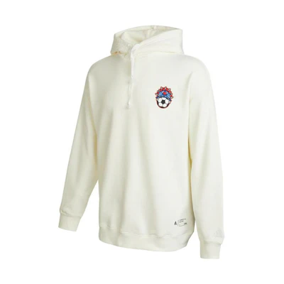 adidas Unisex White Crewneck Sweatshirt with Embroidery Print Design IB2753