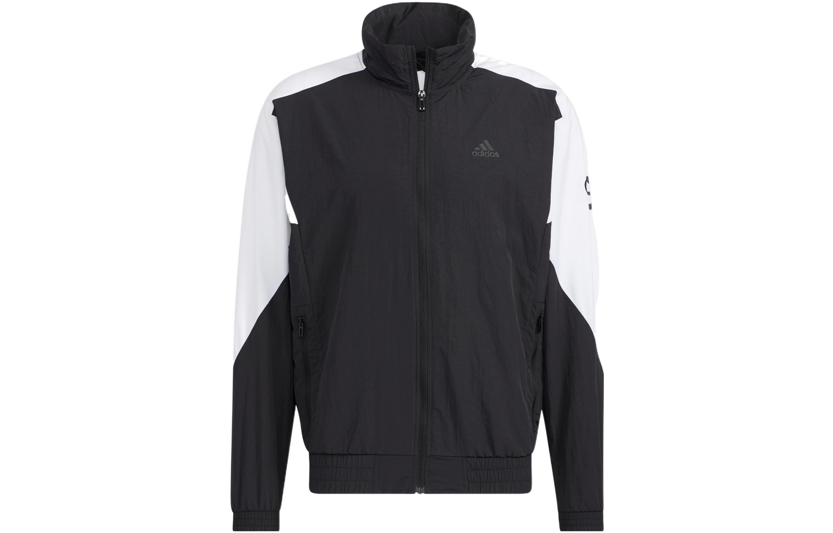 adidas Unisex Windbreaker Jacket - Black Casual Sportswear HE7428