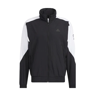 adidas Unisex Windbreaker Jacket - Black Casual Sportswear HE7428