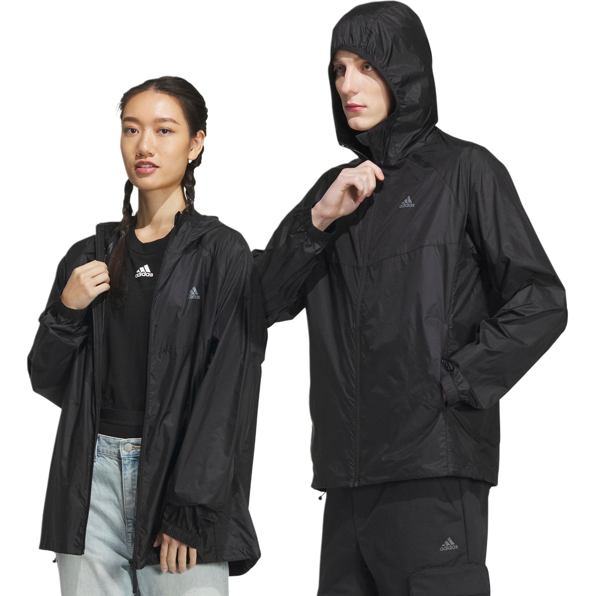 Details for adidas UPF50+ 防風連帽外套 男女款 黑色 IA1783