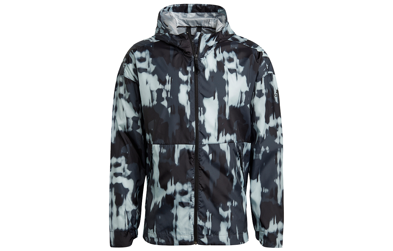 adidas Urban AOP Windproof Outdoor Hooded Jacket Black GM4375