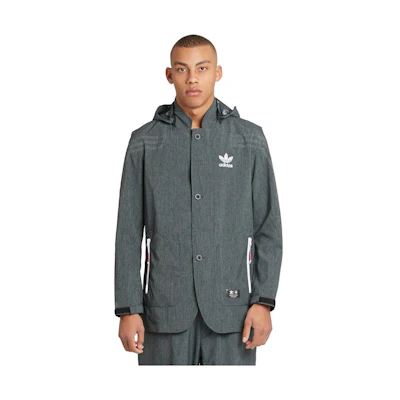 adidas Urban Jacket United Arrows & Sons Grey Hooded Jacket with Print cd7726