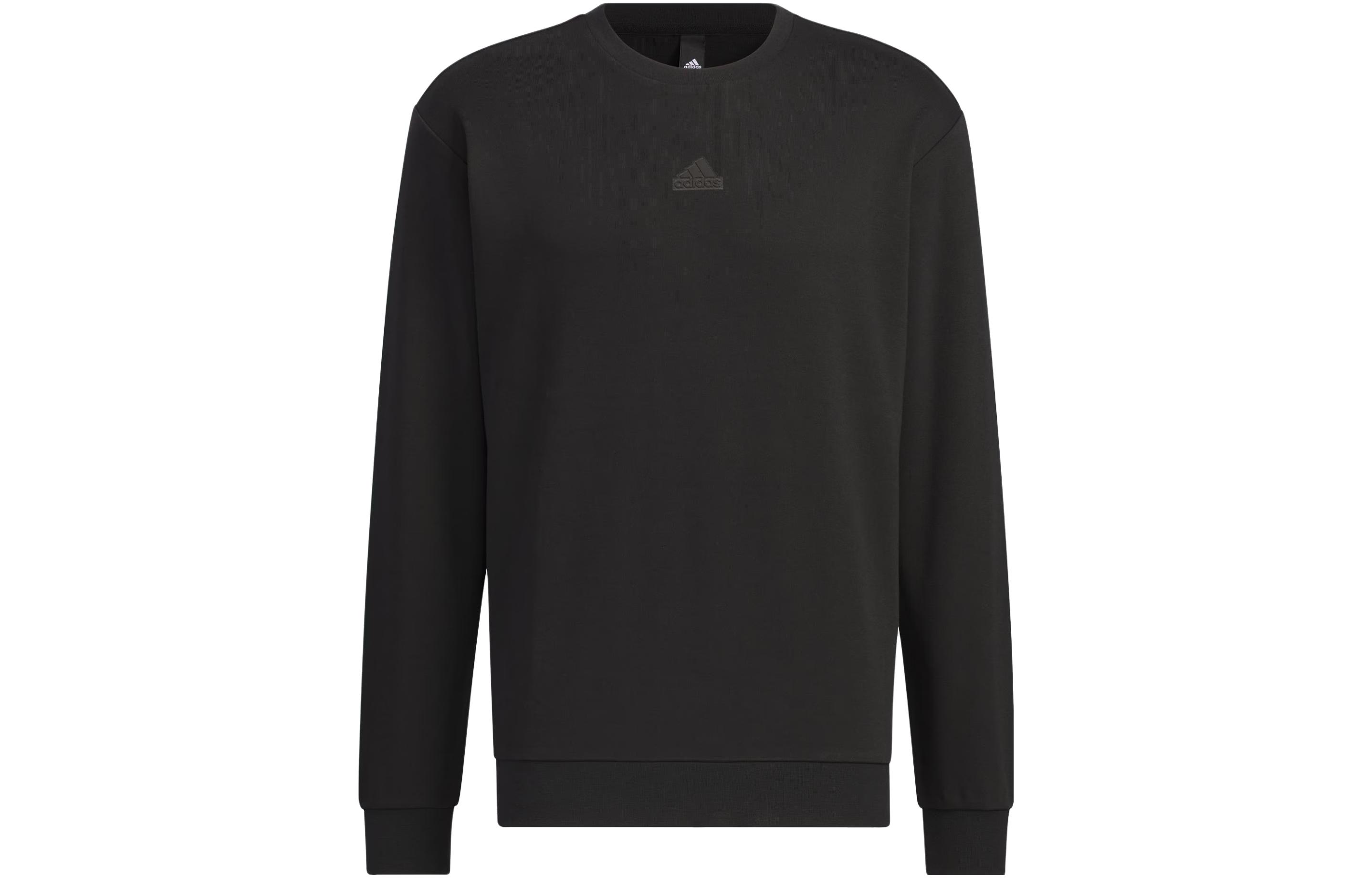 adidas Urban Outdoor Black Crewneck Sweatshirt with Logo Design IP4960