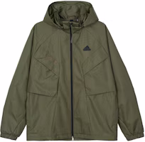 adidas Urban Outdoor Logo Hooded Jacket Olive Green Casual Wear IS0451 adidas Urban Outdoor Logo Hooded Jacket Olive Green Casual Wear IS0451