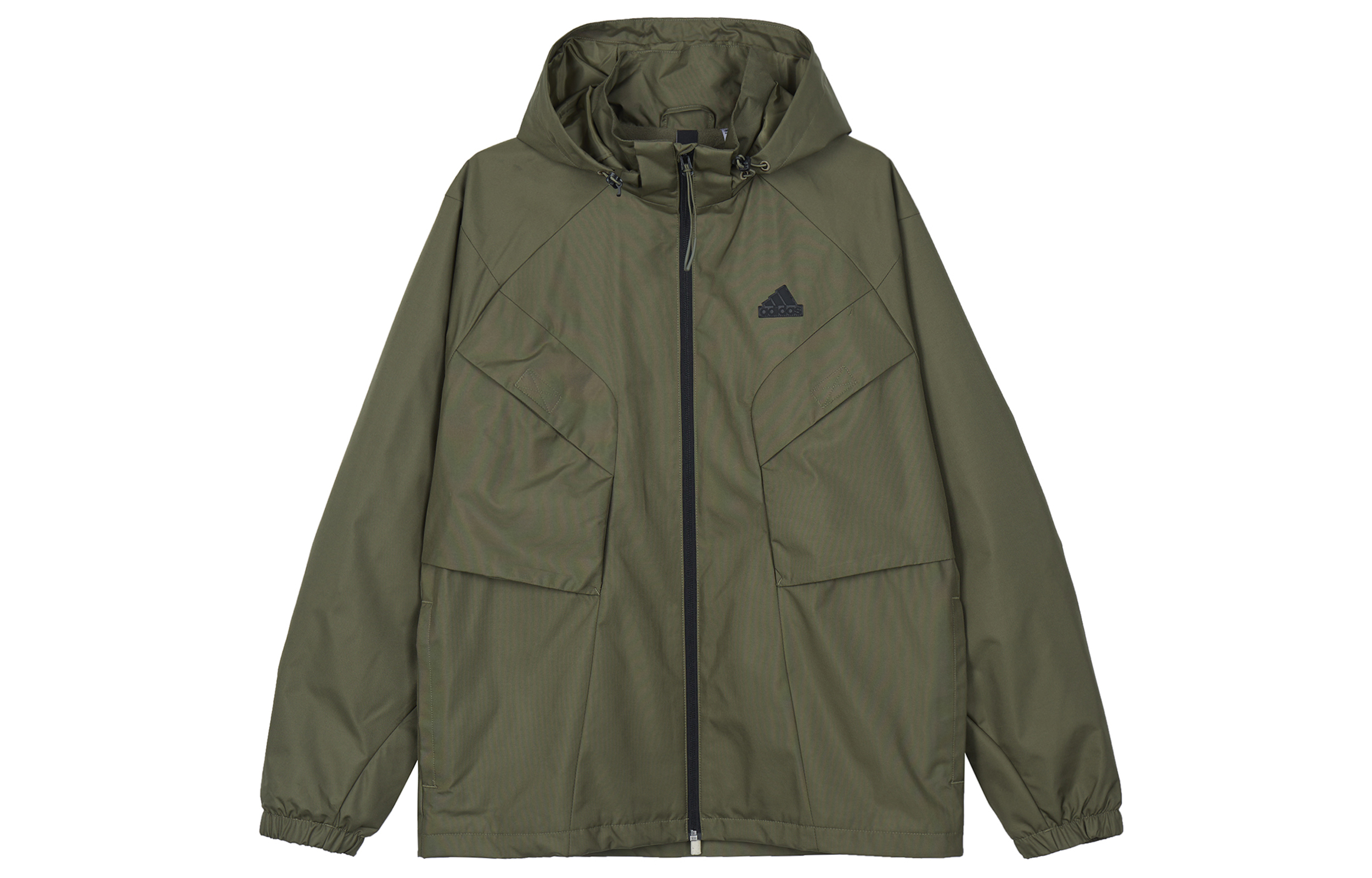 Order adidas Urban Outdoor Logo Hooded Jacket Olive Green Casual Wear IS0451