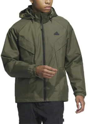 adidas Urban Outdoor Logo Hooded Jacket Olive Green Casual Wear IS0451 Shop adidas Urban Outdoor Logo Hooded Jacket Olive Green Casual Wear IS0451