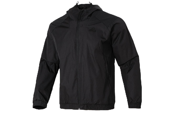 adidas Urban Outdoor Solid Color Hoodie Raglan Sleeve Jacket Black Men IP4920