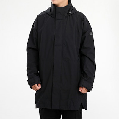 adidas Urban Parka R.R Black Hooded Woven Sports Jacket FI0632 Shop adidas Urban Parka R.R Black Hooded Woven Sports Jacket FI0632