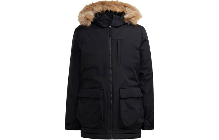 adidas Utilitas Outdoor Hooded Parka Winter Jacket Black GT1699