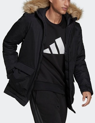 adidas Utilitas Outdoor Hooded Parka Winter Jacket Black GT1699 Details for adidas Utilitas Outdoor Hooded Parka Winter Jacket Black GT1699
