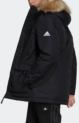 adidas Utilitas Outdoor Hooded Parka Winter Jacket Black GT1699 Sizing adidas Utilitas Outdoor Hooded Parka Winter Jacket Black GT1699